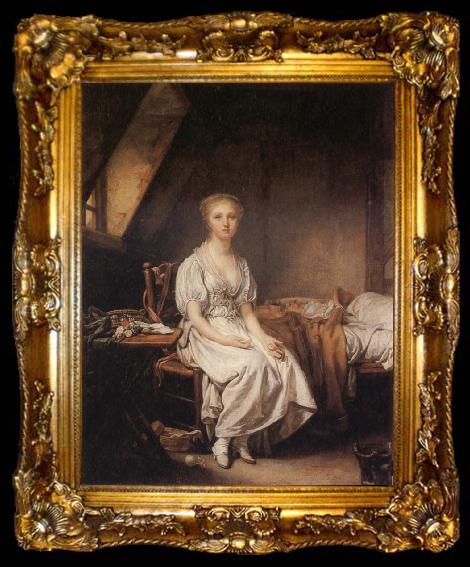 framed  Jean-Baptiste Greuze The Lamentation of Time Passing, ta009-2